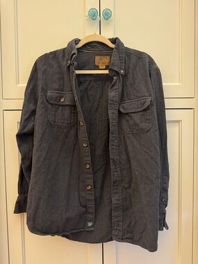 Outdoor Life Men's Charcoal Button-Up Shirt Jacket